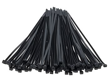 Cable ties - 4.8x300mm, black - 100pcs