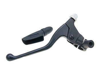 Rear brake/clutch lever with holder, left - black - Universal