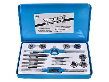 Threading tool set - Silverline, 16 parts