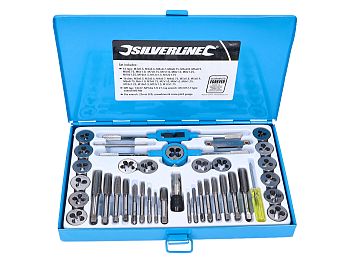 Threading tool set - Silverline, 40 parts