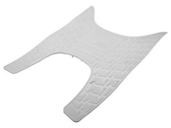 Rubber mat by foot plate, white