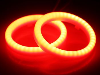 LED-ringe - HI:PE Angel eyes - 72mm, rød