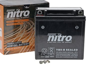 Batteri - Nitro GEL 12V 9Ah NB9-B