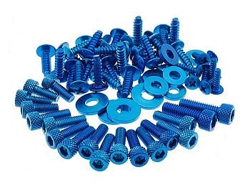 Bolt and screw set for shields - blue - Size 8