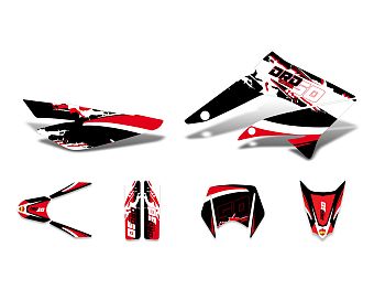 Decal set - red / white / black - glossy