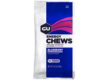 GU Energy Chews Blueberry Vingummier, 16 Stk