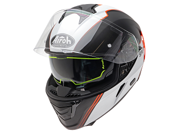 Helmet - Airoh Spark Flow, black / white / orange, medium