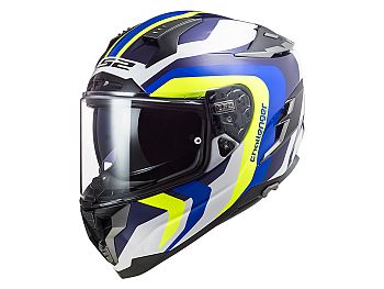 Helmet - LS2 FF327 Challenger Galactic, blue / white / fluo yellow