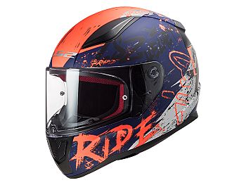 Helmet - LS2 FF353 Rapid Naughty, blue / orange / gray, large