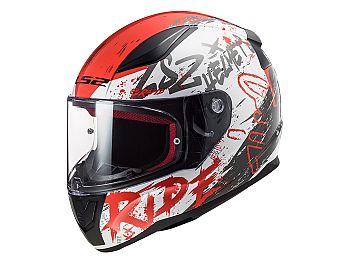 Helmet - LS2 FF353 Rapid Naughty, white / red / black, xx-large