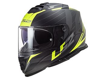 Helmet - LS2 FF800 Storm Nerve, matte black / fluo yellow incl. optional visor