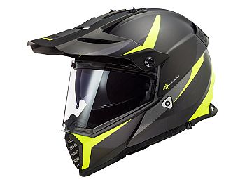 Helmet - LS2 MX436 Pioneer Evo Router, matt black / fluo yellow