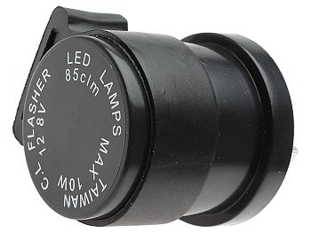 Indicator relay for LED flashing lights - 2-pole