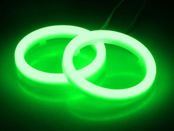 LED-ringe - HI:PE Angel eyes - 72mm, grøn