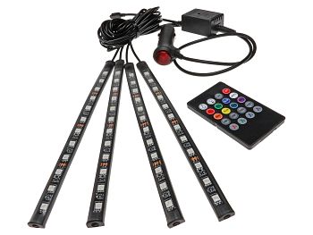 LED-sæt 12V 22cm, RGB - Fjernbetjent