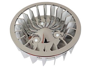 Oversize fan wheels for ignition, chrome