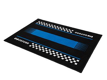 Doormat - Oxford Pitlane 90 x 60cm - black/light blue