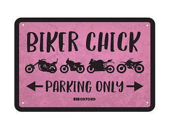 Skilt - Oxford Biker Chick - 30x20 cm