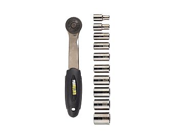 Socket wrench set - ProBuilder 1/4", 11 parts