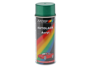 Spray paint - MoTip Autoacryl, metallic green