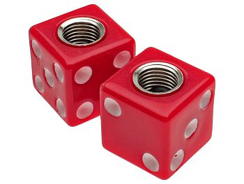 Valve caps - Cube - red