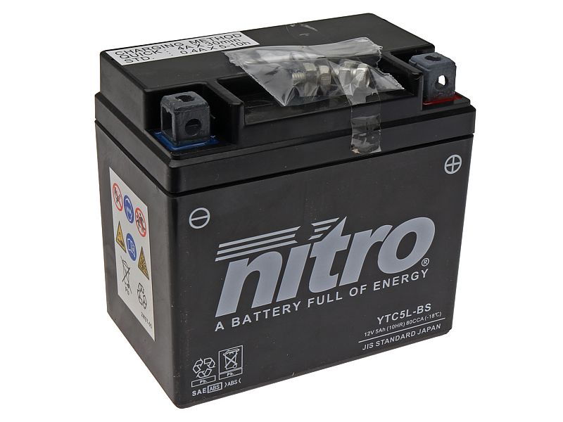MHB Lead Acid Sealed AGM Battery 12v 5Ah Replaces Nitro YTX5A-BS Scooter 