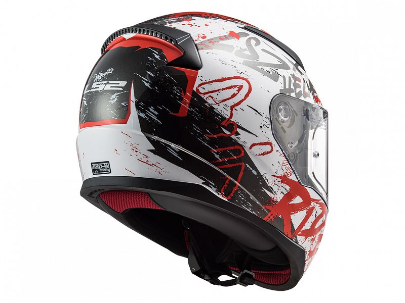 LS2 FF353 RAPID FULL FACE HELMET NAUGHTY RED WHITE GRAPHICS ALL SIZES 